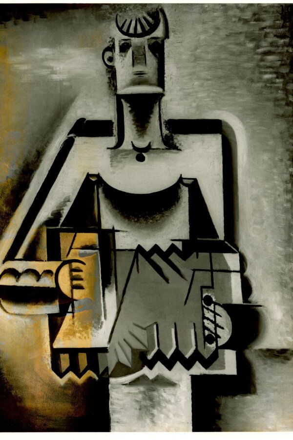 Josef Čapek, Harmonikář, 1913, olej, plátno; dílo nebylo vystaveno